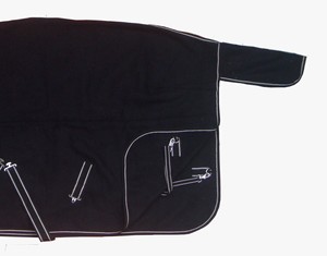 Alfombra láser para carreras de caballos de invierno de alta calidad al por mayor, forro de nailon 210, cuello alto, hebilla de Metal frontal, forro polar de algodón impermeable - Product Image 3