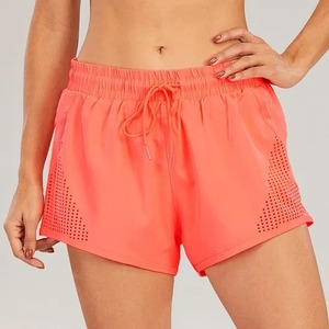 High Quality Breathable Lightweight Athletic Plain Fashion Pocket and String Shorts Activewear 100% Polyester Shorts Women - Product Image 1