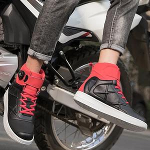 Chaussures de course de moto réfléchissantes pour hommes semelle en caoutchouc bottes anti-chute respirantes pour les cyclistes de route baskets de course décontractées avec changement de vitesse - Product Image 5