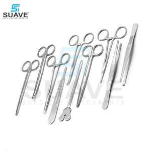 Kit d'instruments de chirurgie de base 13 pièces Pinces en acier inoxydable Ciseaux Porte-aiguille SUAVE INSTRUMENTS SURGICAUX - Product Image 6