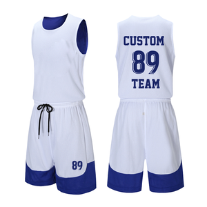 Ensemble de maillot et short de basket-ball unisexe personnalisé avec impression lumineuse, antibactérien, respirant, séchage rapide, léger, 100% polyester - Product Image 1