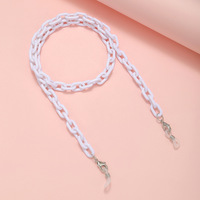 Chaîne de lunettes en acrylique de couleur dégradée Sangle de support de lunettes de soleil antidérapante, collier de lanière de chaîne de lunettes