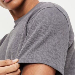 เสื้อยืดระบายอากาศสำหรับผู้ชายเสื้อยืดคอกลมผ้าฝ้ายธรรมดา - Product Image 6