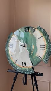 VARIRTY Epoxy Resin Wall <b>Clocks</b> for Exquisite Spaces Unique Home Decor Gift Wall Epoxy Ocean <b>Clock</b> by <b>Antique</b> Creation - Product Image 6
