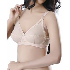 Soutien-gorge croisé non rembourré en coton Maroon Lotus sans armatures - Product Image 4