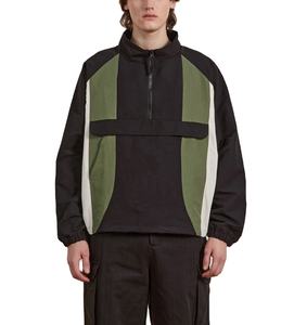 Veste coupe-vent personnalisée en gros pour hommes, veste en nylon à col montant, vêtements imperméables d'extérieur, veste en nylon à panneaux pour garçons - Product Image 3