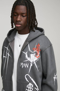 Sweat à capuche décontracté d'hiver du fabricant, uni, tendance, écologique, coupe-vent, 100% coton, logo personnalisé brodé - Product Image 6