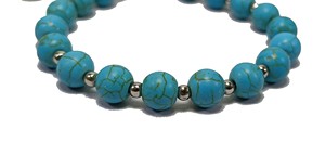 <b>Bracelet</b> Turquoise Round Bead <b>Adjustment</b> <b>Bracelet</b> Gemstone Healing Queen Fashion Jewelry Men and Women Gift Energy Meditation - Product Image 4