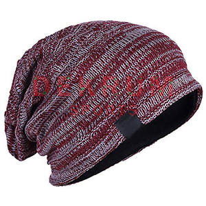 Bonnets tricotés chauds d'hiver à la mode de haute qualité Chapeaux Bonnets à la mode teintés en gros avec logo personnalisé - Product Image 4