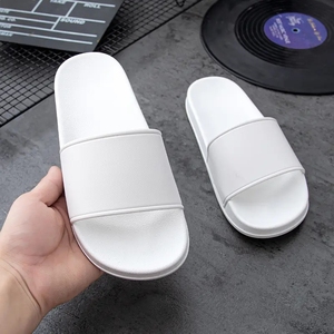 Factory wholesale custom design logo summer <b>slippers</b> for men and women non-slip leisure outdoor thick PVC flip-flops - Product Image 5