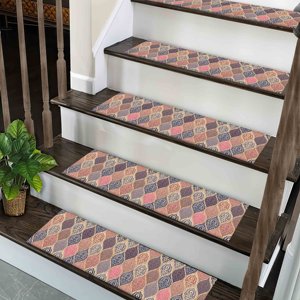 Alfombra con Estampado Étnico, Geométrica, Boho, Moderna, Fácil de Limpiar, Decorativa, Alfombra de Entrada - Product Image 1