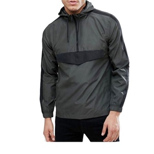 Dernier modèle de veste bomber pour homme, col montant, demi-fermeture éclair, toile élégante, logo personnalisé sur le devant - Product Image 1