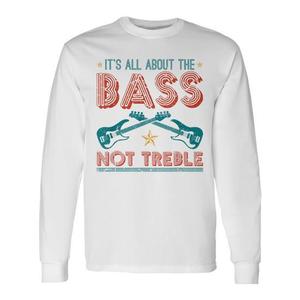 T-shirt a maniche lunghe It's All About The Bass Retro Bass Player - Product Image 1