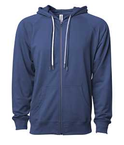 Independent Trading Co Unisex Ligero Loopback Terry Full-Zipper Sudadera con capucha Sudaderas con capucha - Product Image 4