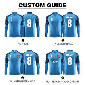 Fabricante Venta al por mayor en línea Sublimación Imprimir Deportes Casual Liso Alta calidad Logotipo personalizado Cremallera Chándal de lana - Product Image 3