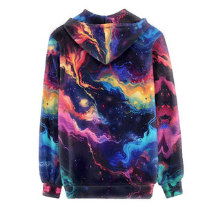 Sweat-shirts à capuche pour hommes avec fermeture éclair, entièrement sublimés, imprimés par transfert thermique, personnalisables, 100% coton/polyester, polaire, séchage rapide - Product Image 2