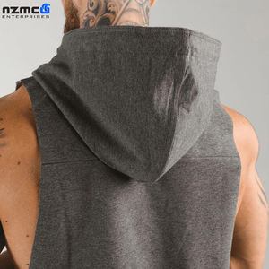 เสื้อฮู้ดแขนครึ่งแขนสำหรับผู้ชาย, เสื้อฮู้ดการฝึกออกกำลังกายในยิมของผู้ชายขนาดฤดูร้อนดีไซน์พิมพ์ลาย6XL พร้อมซิปสำหรับเด็กผู้ชาย - Product Image 6