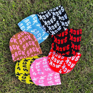 Gorros de invierno personalizados cálidos para exteriores de Color sólido, gorros de calavera para hombres y mujeres, gorro con puños y logotipo bordado - Product Image 1