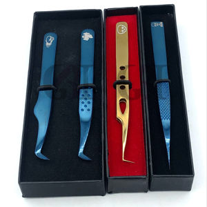 Pince à épiler professionnelle GETUP BROSONS IMPEX GBI-EET-2513 de différentes couleurs, spéciale Halloween, pour extensions de cils - Product Image 1