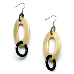 Pendientes de Hueso de Cuerno de Búfalo Natural Hechos a Mano, de Origen Ético - Product Image 2