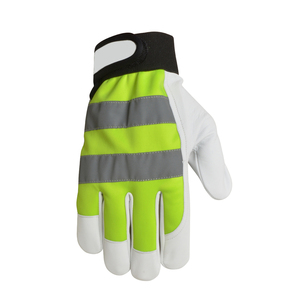 Guantes de soldadura OEM Heat Cow Split cuero guantes de soldadura aprobados guantes de seguridad de protección de manos al por mayor - Product Image 6