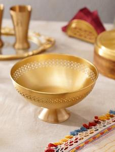 Bol en métal de haute qualité, élégant centre de table décoratif pour la salle à manger, le salon, la cuisine et l'affichage à domicile - Product Image 4