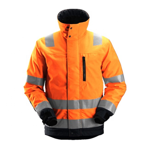 Chaqueta de Invierno de Seguridad Reflectante de Alta Visibilidad, de Poliéster de Primera Calidad, con Capucha Oculta, Acolchada e Impermeable - Product Image 2