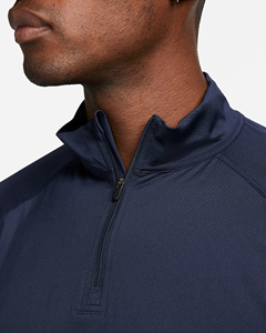 Chemise à manches longues et col rond brodée par sublimation avec logo personnalisé du fabricant pour hommes Chemise en polyester 100% coton - Product Image 4