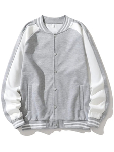 Offre spéciale Vestes polaires d'hiver pour hommes de style cool personnalisé Bomber de baseball polyvalent pour hommes - Product Image 5