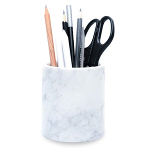 Natural Marble Pencil <b>Pen</b> Holder Jar for Desk, Marble <b>Pen</b> Holder Hand Made,, Stone <b>Pen</b> and Pencil Holder Cups Desk Organization - Product Image 1