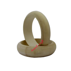 Conjuntos de brazaletes de madera natural sin terminar y listos para la personalización DIY, ideales para la fabricación de joyas y manualidades - Product Image 2