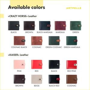 Stylish Genuine Leather <b>Wallet</b> with Button Closure and Cotton Lining for <b>Secure</b> Storage - Product Image 4