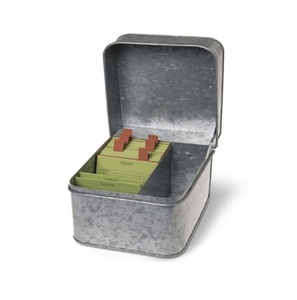 Elegante Juego de 2 contenedores cuadrados galvanizados para almacenamiento de alimentos, perfectos para el hogar y la cocina, soluciones de almacenamiento de alimentos, artículo de cocina para el hogar - Product Image 5