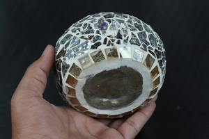 Mosaic Glass <b>Candle</b> Holder Coffee Color Shell Votive <b>Candle</b> Holder Mosaic Glass <b>Candle</b> Holder Coffee Color Shell Votive <b>Candle</b> - Product Image 4