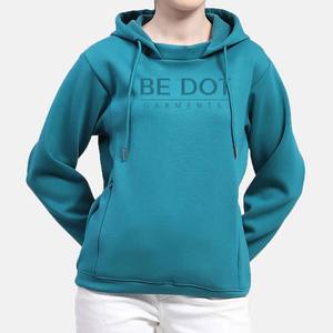 Pull à capuche pour femmes, couleur unie, avec poche kangourou, coupe ajustée, décontracté, en polyester et en coton, nouvel arrivage - Product Image 1