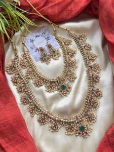 Conjunto de Collar Combinado de Aspecto Dorado, Lujoso, Ligero y Cómodo, Elegante y Detallado para Bodas y Fiestas, Collares de Moda - Product Image 3