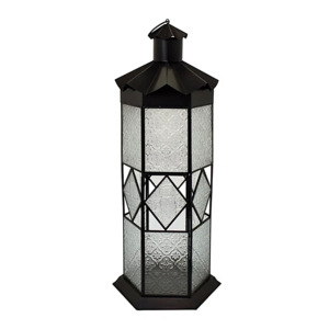 Handmade Tall <b>Black</b> Steel Hexagon Nordic Lantern Style <b>Candle</b> <b>Holder</b> Stylish <b>Pillar</b> Design for Home Decoration Metal <b>Candle</b> Jars - Product Image 1