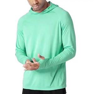 Tamaño de EE. UU. personalizado hombre impreso poliéster Spandex pesca camisa de manga larga Upf50 rendimiento camisa al aire libre trabajo con capucha - Product Image 2