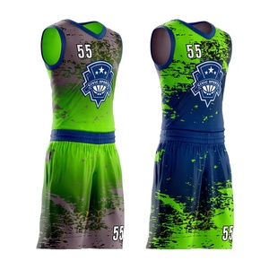Conjuntos de uniformes de baloncesto reversibles, pantalones cortos de malla, logotipo personalizado, camisetas de hombre, ropa de equipo, doble cara, transpirable, rendimiento - Product Image 5