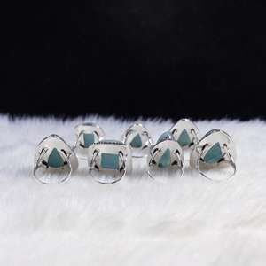 Anillos de piedras preciosas Aguamarina de hermosa calidad, joyería de plata, suministro de joyería chapada en plata, venta al por mayor, anillos Collet, joyería - Product Image 6