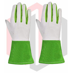 Guantes protectores de mano de cuero para construcción y trabajo pesado - Product Image 2