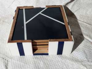 Posavasos de madera de calidad superior de lujo Juego de 4 estilo clásico con impresión de logotipo personalizado para uso decorativo en el hogar - Product Image 5