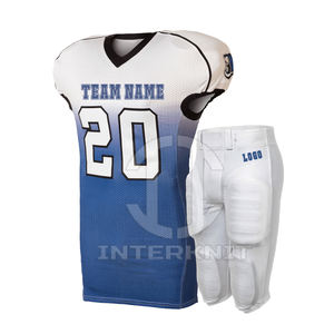 Uniformes de football américain pour adultes de haute qualité, imprimés, grandes tailles, lettres unies, manches courtes, personnalisables sur le devant, tenue d'entraînement pour équipe - Product Image 3