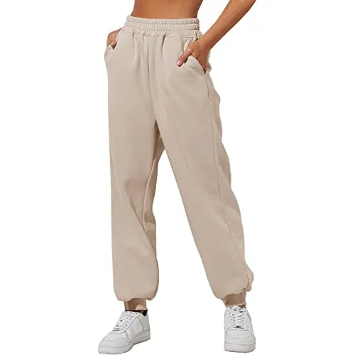 Pantalon de jogging taille haute pour femme, Baggy, ample, pour salon, poche inférieure, hip hop, tenue de rue, coupe ample, pour la danse