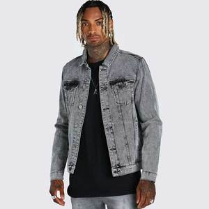 Street Wear Premium Quality Vintage Terry Men's Jeans Jacket Hip Hop Style Heavy Cotton Men's Denim Jacket - Product Image 3