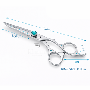 Ciseaux de coiffure professionnels 6,5 pouces, ciseaux de barbier en acier inoxydable avec vis en cristal, outil de coupe élégant - Product Image 3