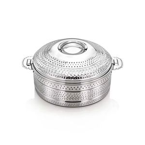 Olla de metal con acabado chapado en oro con tapa, hecha a mano cazuela de acero inoxidable, comida, servicio redondo, hogar, Hotel, restaurantes - Product Image 5