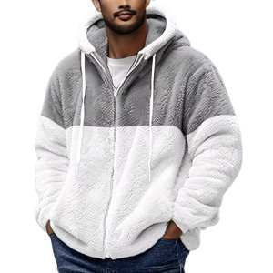 Conjunto de Sudadera con Capucha para Hombre, Otoño Invierno, con Forro Polar Grueso para Uso Casual, Sudaderas Lisas para la Temporada de Invierno - Product Image 2