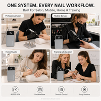Machine à ongles sans fil professionnelle 40000 tr/min, 85W, sans balais, rechargeable, perceuse électrique pour manucure, 7800mAh, pour salon