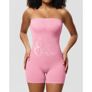 Bandeau pour femmes côtelé minceur Shapewear barboteuse Strapl Ortie body contrôle du ventre pour femmes Apewear saison d'été Svel Tee - Product Image 6
